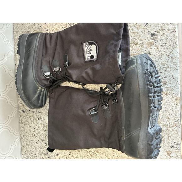 Sorel Boots Womens Size 8 Black Snowfall Insulated Waterproof Tall Lined Snow - Picture 9 of 11
